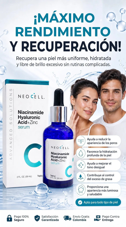 Serum Neocell Niacinamida + Ácido Hialurónico + Zinc