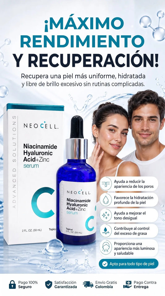 Serum Neocell Niacinamida + Ácido Hialurónico + Zinc